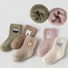 Newborn Baby Socks 0-3Y Combed Cotton Thick Terry Sock Autumn Winter Cute Cartoon Infants and Toddlers Warm Middle Tube Socks