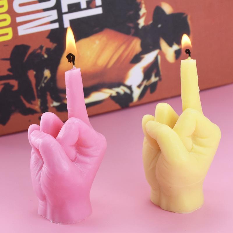 Handmade Silicone Middle Finger Mold for Creative Plaster and Cake Decorations