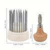 Beading Tool Set Diamond Stone Pearl Grain Tools Set Beader with Wood Handle Jewelry Making Tool for Goldsmith Jeweler