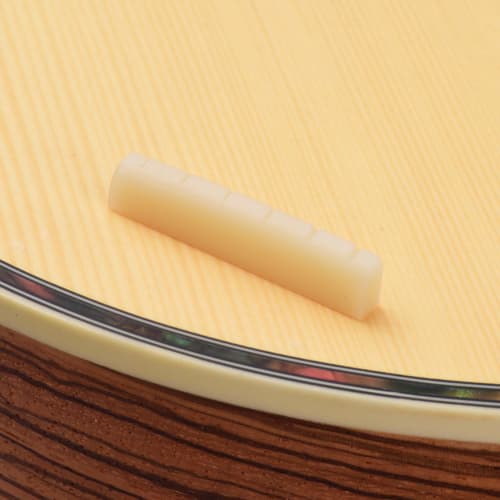 RUSUO Guitar Saddle, Guitar Saddle and Nut, Real Bone Material, for Two 6-String Acoustic Guitars