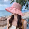 Spring and Autumn New Hat Women's Simple Versatile Color Glue Sunscreen Visor Summer Big Edge Sun Folding Hat Bucket Hat