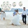 Wedding Balloons 12 Inch White Balloons with Hearts Eucalyptus Prints Romantic Balloons for Wedding Engagement Registry Office Marriage Decoration