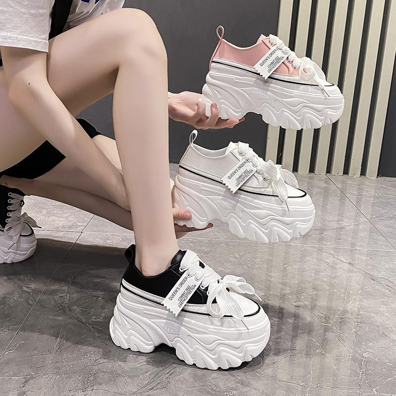 Women's Sports Shoes Luxury Brand Thick-soled Printing Vulcanized Shoes Men's Fashion Retro Old Shoes Casual Couple Sports Shoes