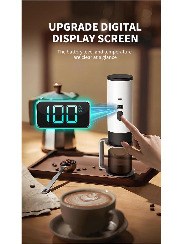 Portable Electric Espresso & Americano Coffee Maker with Heating Pump