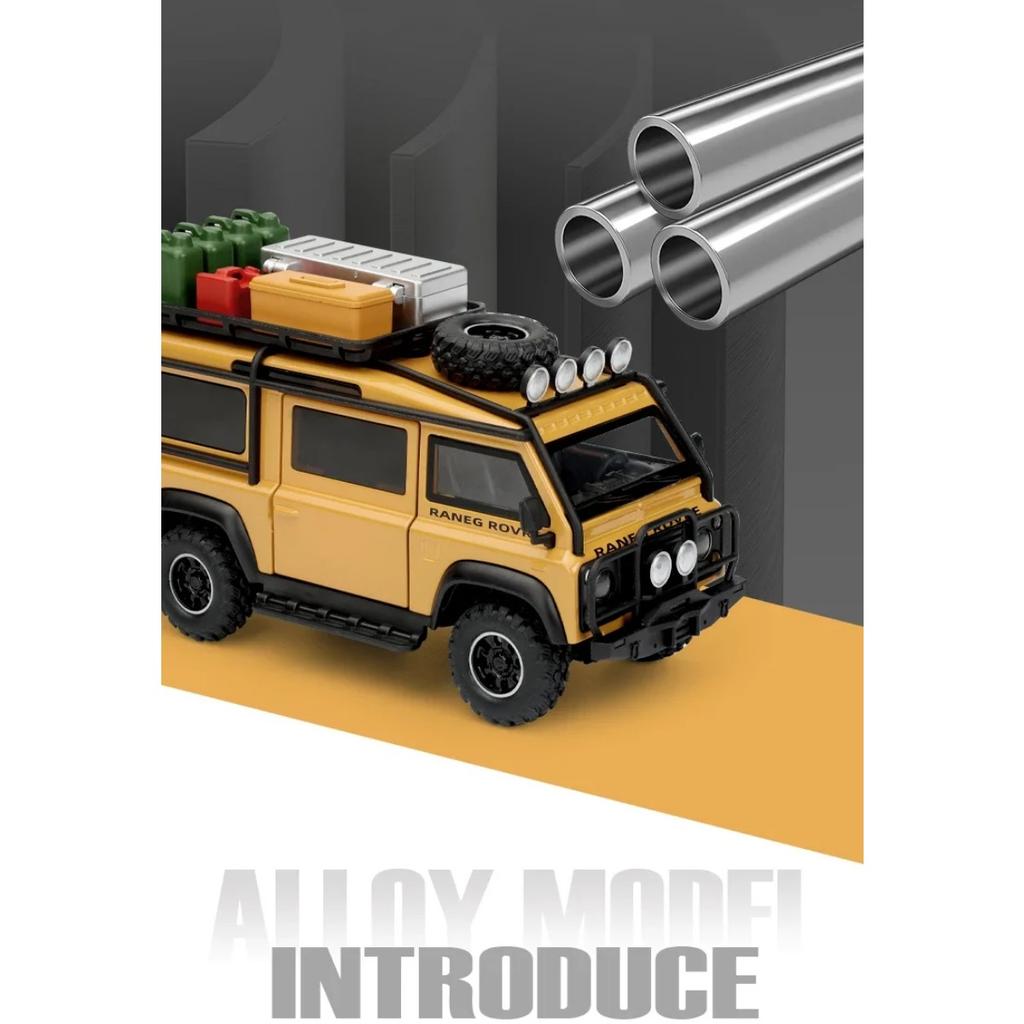 1/32 Land Rover Defender Van Off Road Alloy Diecast Car Model Children's Toys Birthday Gifts Sound and Light Boyfriend Choice