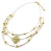 [N8811] - 'Carmen' Cable Necklace In Beige Gold
