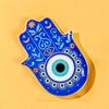 Evil Eye Hand of Fatima Holder,Jewelry Tray, Ring Dish,Decorative White Ceramic Ring Tray for Jewelry, Key Bowl