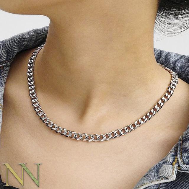 10 Pieces Stainless Steel Cuban Link Necklace For Men Women Tarnish Free Heavy Curb Chain Necklace Choker 16 18 20 22 24 Inches