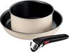 Набор кастрюль и сковородок Tefal со съемными ручками для газовых плит, не содержащих вредных веществ, таких как PFOA Neo Paris, цвет слоновая кость L61793, только из 3 частей,