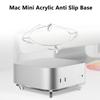 Anti-Slip Mini Desktop Computer Holder For Mac Mini M4 2024 Transparent Cooling Pc Stand Bracket Base