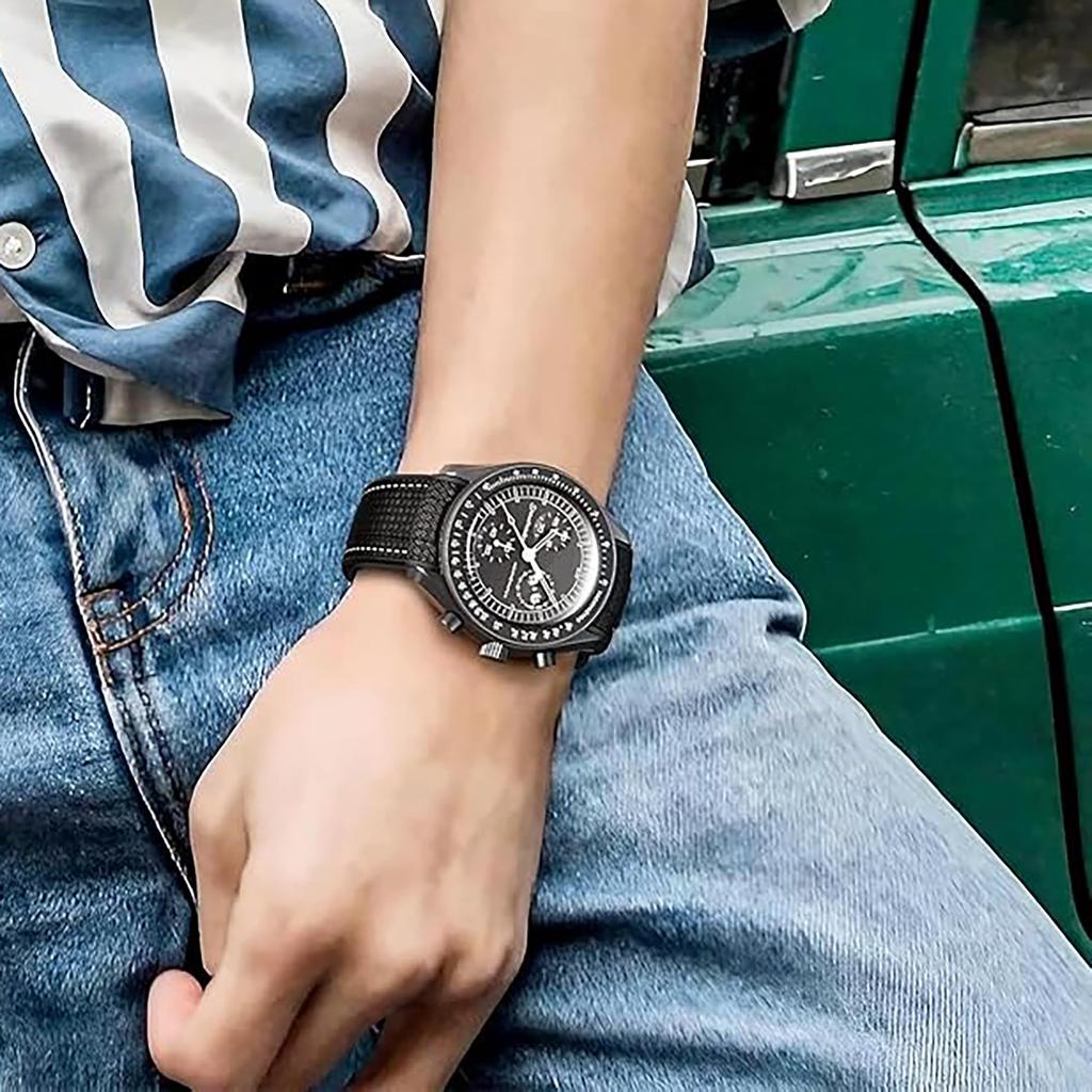 20mm Watch Band for and Rubber Watch Band with Silicone Waterproof and Includes Adjustment Tool and Spring Omega, Swatch, MoonSwatch, Omega,