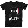 Cat What Murderous Black Cat With Knife Meme Funny Gift Black T Shirt 246