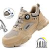 New Rotating Button Men Boots Anti-smash Anti Puncture Safety Shoes Men Work Boots Steel Toe Shoes Security Indestructible Shoes