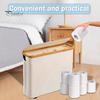 Toilet Paper Storage Basket with Lid Large Capacity Breathable Easy To Clean Collapsible Design Toilet Paper Holder Dispenser Storage Organizer