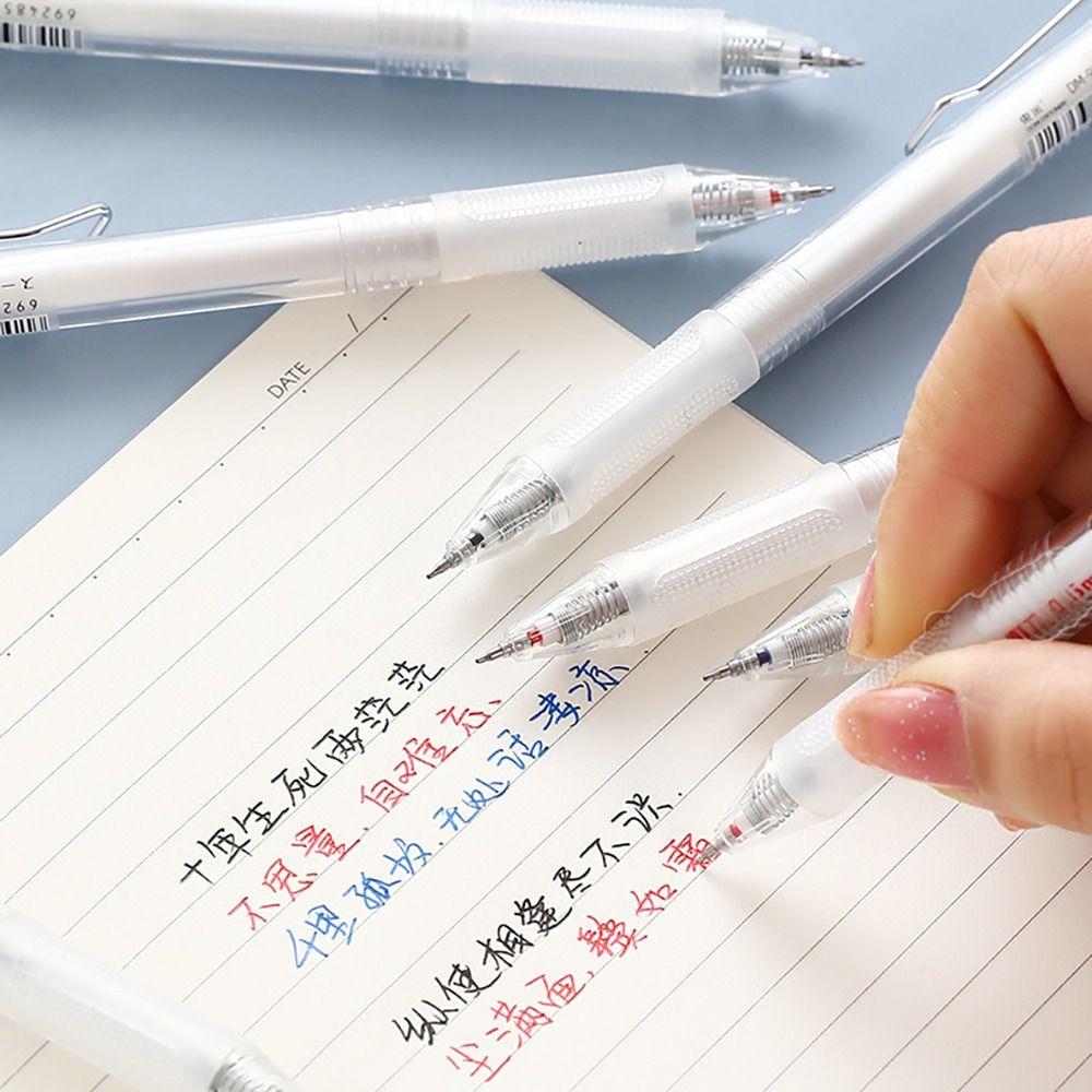 0.5MM ST Tip Neutral Pen Black/Red/Blue Ink Ballpoint Pen Transparent Writing Tools Student