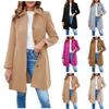 Fashion Trench Coats For Women's Long Trench Coat Slim Classic Solid Color Coats