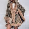 2023 Autumn/winter Women's Cape Cardigan Leopard Cape Sweater