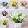 Lovely Artificial Fake Potted Flower Simulation Plant Bonsai Home Accessories~