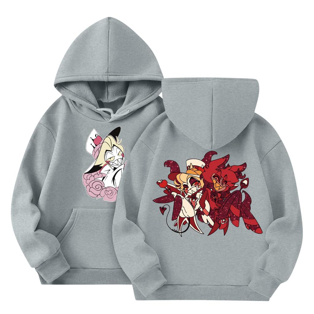 Child Fashion Lightweight Long Sleeve Pullover With Pockets Print Hoodie