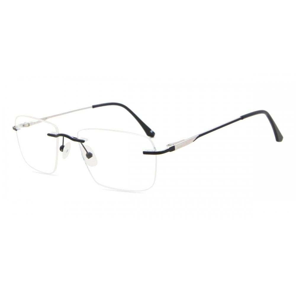 Rimless Rectangle Black Smartbuy Collection Hollis Wm6506 C2 Fashion Unisex Eyeglasses