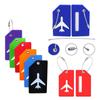 1PCS Travel PVC Luggage Tags Baggage Name Tags Suitcase Address Label Holder Fashion Silicone Luggage Tags Travel Accessories