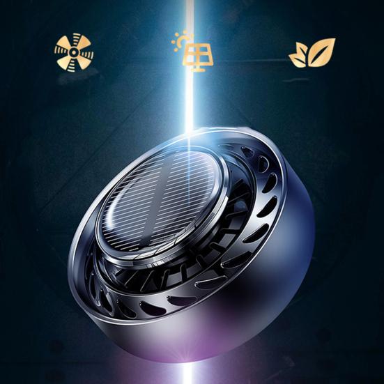 Car Accessories Air Freshener Solid Solar Power Spin Fan Car Accessories Aromatherapy Fragrance Diffuser Ornament