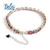 Real Colorful Gemstone Bracelet Natural Brazil Tourmaline Oval 4*6mm Fine Jewelry 925 Sterling Silver for Women Gift