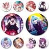 32/44/58mm Cosplay Anime Novel Badge Yatogami Tenka Yatogami Tohka Kotori Itsuka Itsuka Shido Cute Cartoon Brooches for Backpack Jewelry