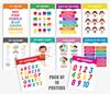 Traceease 10 Educational Posters for Classroom Decor & Kindergarten Homeschool Supplies Baby, Laminated Preschool Learning Chart Materials