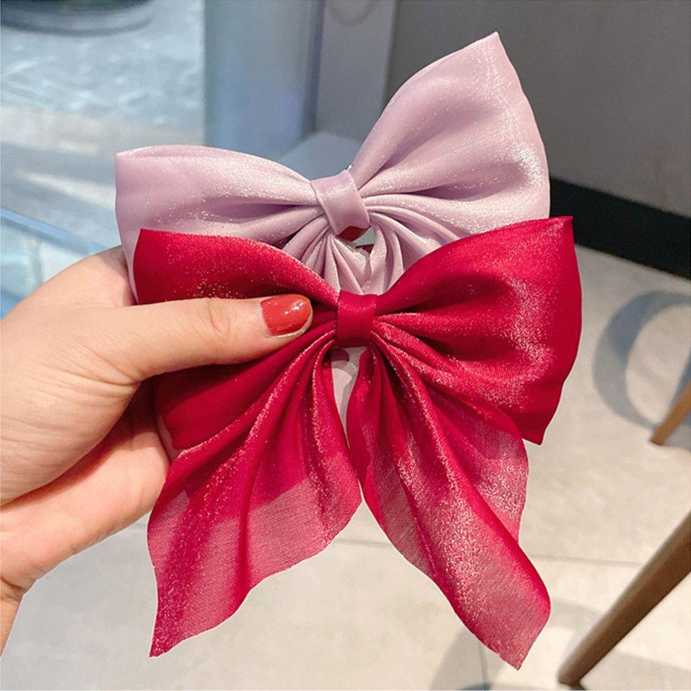 Hair Accessories Ponytail Clip HairBands Barrettes Satin Hair Ties Bow Hairpin Bowknot Hairclips