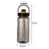 1.5 L/2L/3L Bottled Large Capacity Sports Water Cup Leak-Proof With Straw Plastic And Time Stamp For Home Outdoor Sports