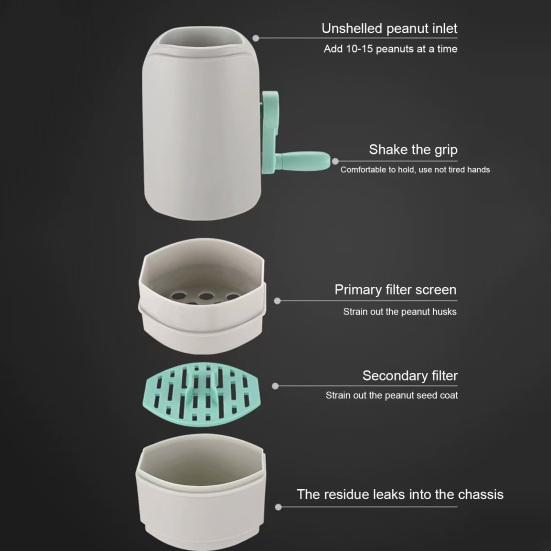 Automatic Peanut Sheller Double-Layer Filter Peanut Peeler Shell Shelled Pistachios Tools Kitchen