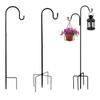 Rust-Resistant Outdoor Shepherd Hook Iron Craft with Detachable Ground Stake