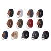 Belt Woven Canvas Belt Metal Buckle Men Women Elastic Braided Belt Punch Free