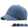 Casual Washed Cotton Baseball Cap Men Solid Blue Denim Dad Hat Visor Spring Summer Travel Trucker Caps Adjustable