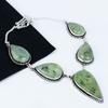 Genuine Prehnite Gemstone Handmade 925 Sterling Silver Necklace, Silver Gemstone Necklace, Prehnite Gemstone Jewelry For Women, For Gifts