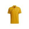Adidas Wuji Series Logo Print Solid Color Sports Polo Shirt Men Tops Gold H39321