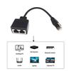 2 In 1 RJ45 Ethernet Interface Adapter 1 Male To 2 LAN Extension Socket Splitter Connector Cabl F6H7