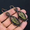 Natural Copper Green Turquoise Handmade Copper Wire Wrap Earring 2.95 Y2T44