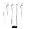 Dinnerware 304 Stainless Steel Dinner Fork 4pcs Cutlery Set Dessert Fork Long Handle Gold Black Fork Set for Family Party