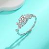 S925 Silver Ring S925 Sterling Silver Moissanite Ring Fashionable and Versatile Vine Diamond Ring Niche Design High-end Ring