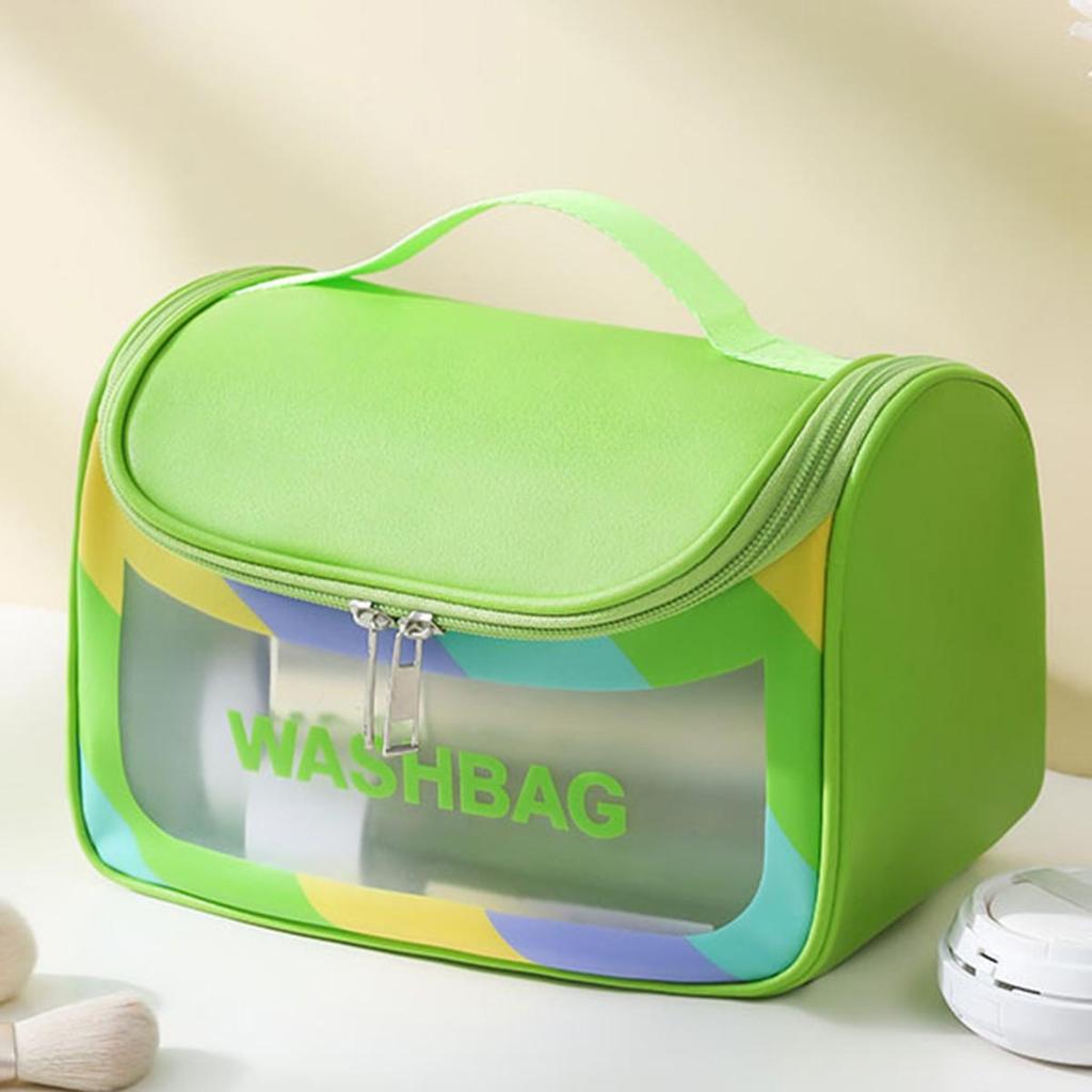 Large Capacity Transparent PVC Makeup Bag - Portable, Waterproof Travel & Swim Wash Bag