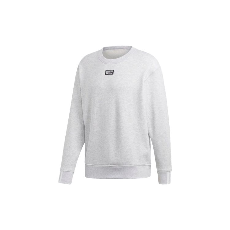 Adidas Originals Trefoil Logo Crew Neck Sweatshirt Men Tops Gray ED7229