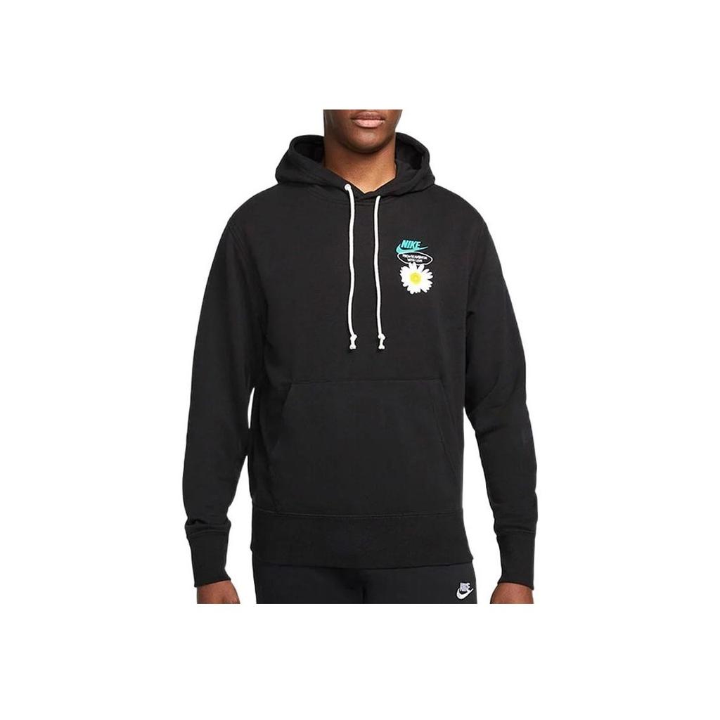 Nike Daisy Embroidery Sport Hoodie Pullover Men Tops Black DM4994-010