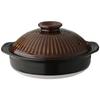 [Genuine Product] Ginpo Touki Banko Ware Ginpo Chrysanthemum Earthen Pot No. 8 For 2 People Candy Glaze Brown Made In Japan 45081