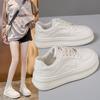 Platform White Shoes Women's 2025 New Summer Breathable Women's Shoes with Skirts Popular Heightening Board Shoes