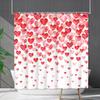 Bathroom Waterproof Curtain Digital Printing Valentine'S Day Love Shower Curtain Free Punching Toilet Partition Curtain Shower Cloth