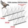 304 Stainless Steel Anti-Bird and Cat Spikes - 25cm/33cm/50cm for Balconies and Eaves