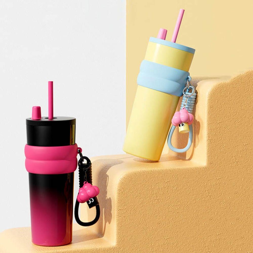 316 Stainless Steel Insulated Cup Bow Thermal Water Bottle Vacuum Cup for Student Children