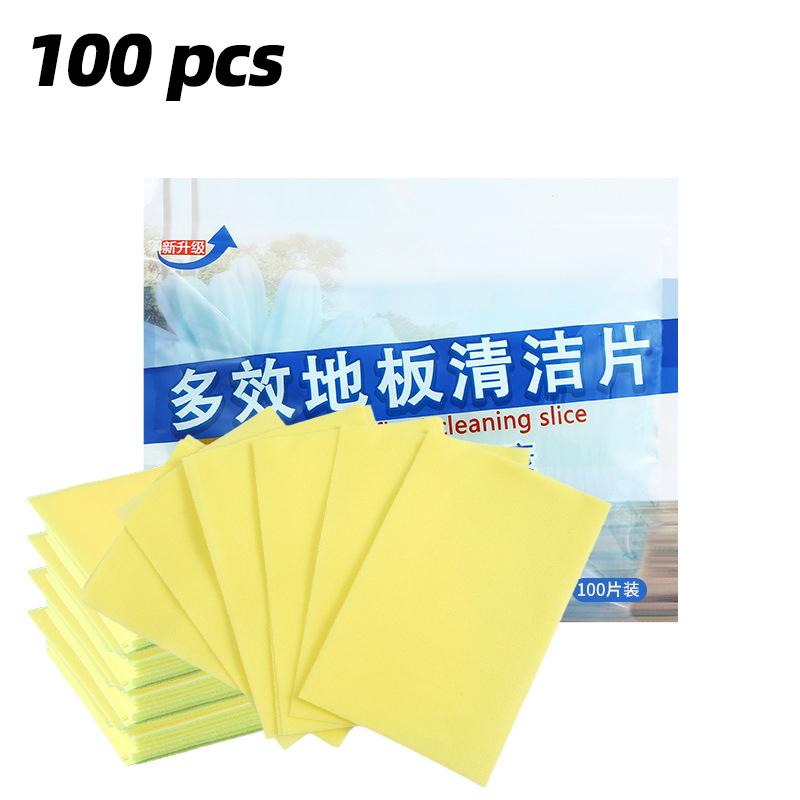100pcs Sets Floor Cleaning Sheet Mopping Artifact Wooden Floor Tile Cleaner Decontamination Fragrance Cleaning Liquid Mopping Cleaning Sheet